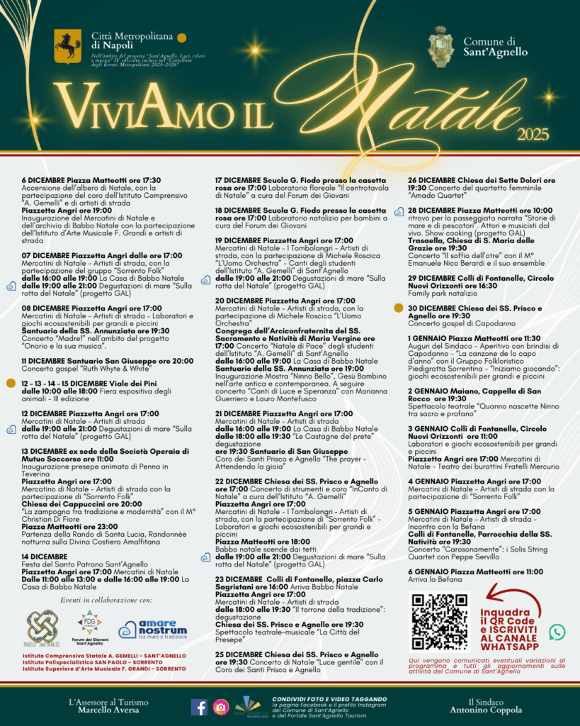 Locandina programma Natale 2025 Sant'Agnello