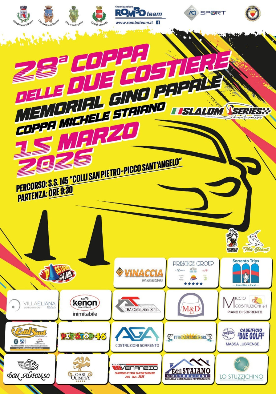 28ª Coppa delle Due Costiere 2026 a Sant'Agnello
