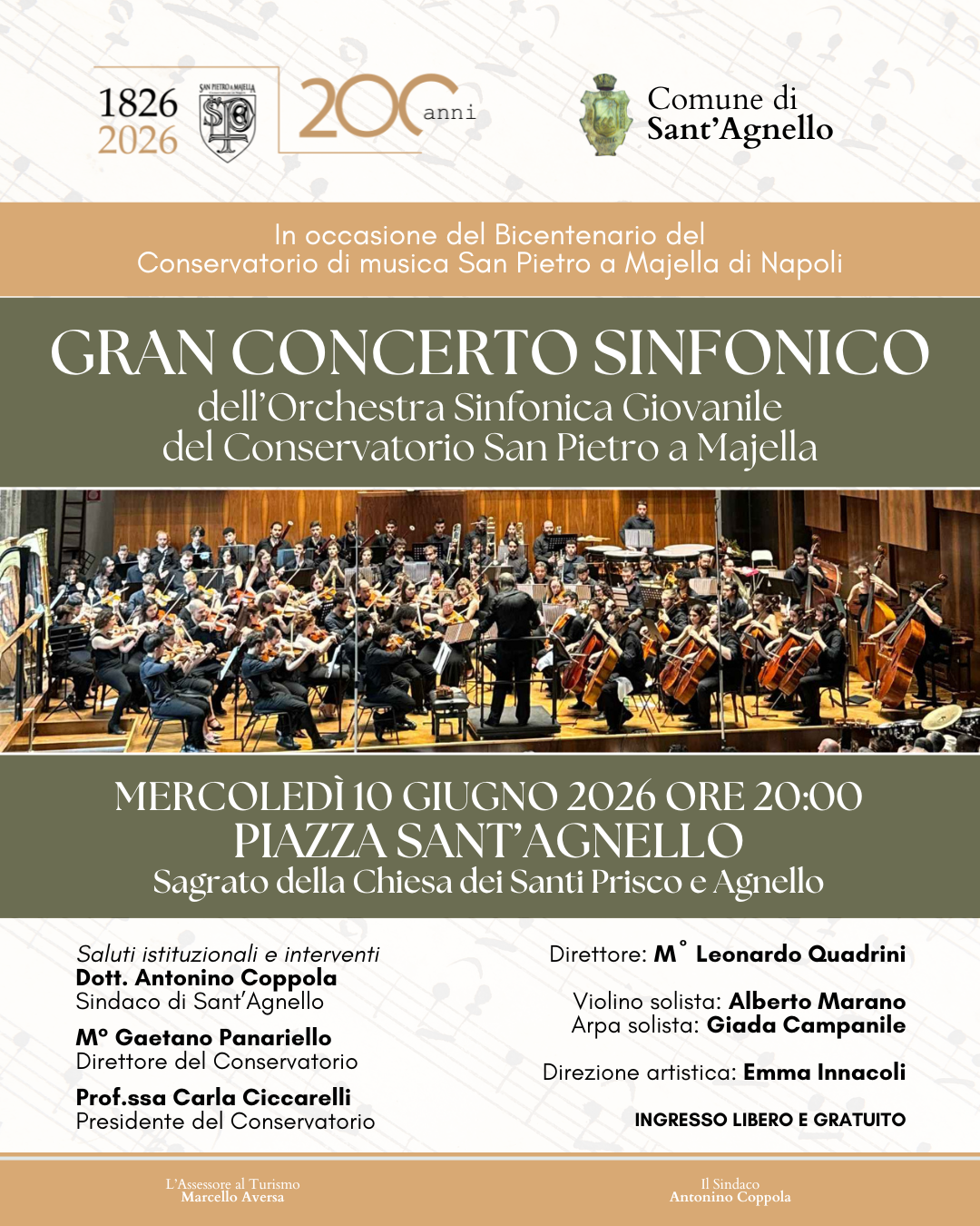 Concerto sinfonico del Conservatorio San Pietro a Majella a Sant’Agnello