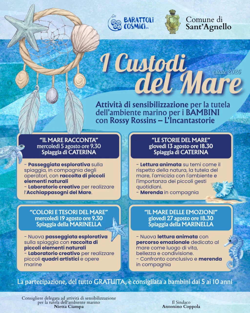 I Custodi del Mare: eventi per bambini sul mare a Sant'Agnello